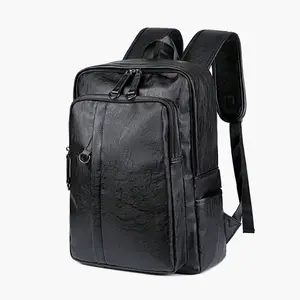 European American commerce Smart Travelling Bagpack regular Business Back Packmen boys smooth soft leather laptop backpack