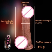 Jouet intime féminin électrique télescopique chauffant en silicone liquide réaliste, étanche et sûr pour le corps – Meilleure vente