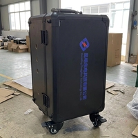 Valise en aluminium sur mesure pour instruments et équipements d'exposition, valise de transport pour robots, valise trolley d'aviation avec doublure en mousse EVA personnalisée