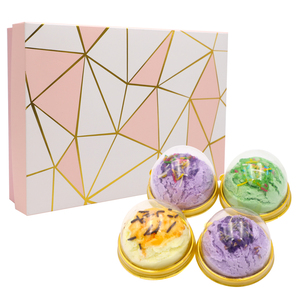 Bombas de Baño Sólidas con Aceites Esenciales, Forma de Media Bola de Helado, Coloridas, Barras de Baño Efervescentes Hechas a Mano - Product Image 2