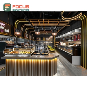 Vitrina Moderna para Café con Frente de Vidrio Templado, Área de Exhibición de Granos de Café, Vitrina para Cafetería - Product Image 6