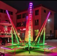 Équipement de parc d'attractions, manèges extérieurs, jeux pour enfants, trampoline à bungee, jeu en acier inoxydable, capacité de 100 kg