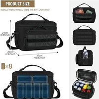 Sac à déjeuner tactique pour hommes, femmes et adultes, boîte à lunch isotherme, grand sac isotherme durable et étanche pour le travail, le bureau et les voyages