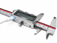 Étrier numérique électronique rechargeable avec écran rétroéclairé, chargement Type-C, 0-150/200/300 mm, étrier de mesure à coque métallique