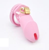 Castidad masculina de silicona Cerraduras Pene Cage Consolador para hombres Dick Lock Sex Toy Consolador de plástico jaula bloqueable
