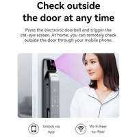 Smart G Home Smart Door Knob Cerradura de puerta con huella dactilar 6085 Cuerpo de cerradura de mortaja para Smart Fingerprint Door Lock Face Rose Gold Low Moq