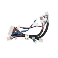 Kabel Harness Pabrik Langsung dengan Konektor Multi Cabang, Selubung Kepang, Perakitan Loom, OEM Kustom untuk Peralatan Industri Grosir