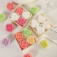 Vela de Cera de Soja con Forma de Rosa, Estilo Clásico, Venta al por Mayor, Regalo de San Valentín o Cumpleaños, Rosa Artificial Aromática Hecha a Mano