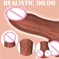 Vibrateur réaliste en silicone épais et volumineux avec 7 modes de vitesse, télécommande sans fil souple, vibrateur réaliste