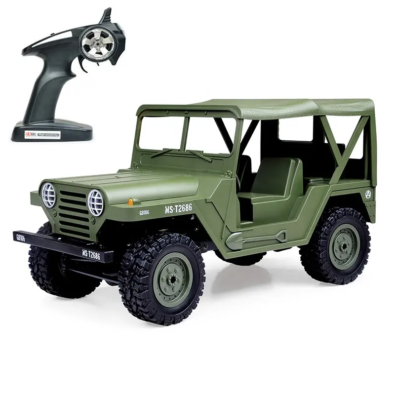 ZIGO TECH 1:14 Army 4X4, Truk Off Road Rc 15Km/Jam, Radio Mobil Militer Kontrol Jeeps