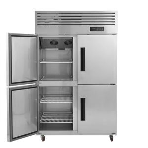 Congélateur commercial double porte en acier inoxydable pour cuisine d'hôtel, équipement de réfrigération vertical à double température, dégivrage manuel - Product Image 4