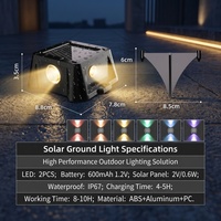 Lampe solaire encastrée durable à capteur automatique marche/arrêt, design moderne, pour allées extérieures et piscines, vente en gros directe usine