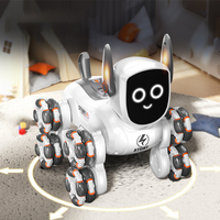 Voiture RC intelligente à huit roues télécommandée pour enfants Nouveaux jouets à double contrôle pour animaux de compagnie Programmation électronique pour chiens