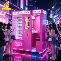 Distributeur automatique intelligent de nail art 3D de luxe, écran tactile 21 pouces, capacité de 1000 à 1500 pièces, haute efficacité, service en libre-service tout-en-un