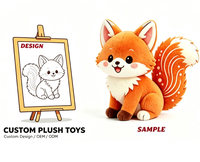Peluche personnalisée, jouet en peluche doux, personnage de renard orange, poupée pour cadeau promotionnel, peluche personnalisée