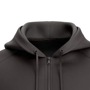 High Quality 100% Cotton Heavyweight Fleece <b>Full</b> <b>Zip</b> Screen Printed Spring Hoodie with Anti-Wrinkle & Windproof Features - Product Image 3