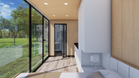 Cabine de travail mobile préfabriquée moderne et populaire de 20 pieds ou 40 pieds pour l'extérieur, type Apple Cabin Container House
