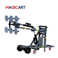 Chariot de levage électrique pour verre avec ventouse, design portable, capacité 300kg 500kg 800kg