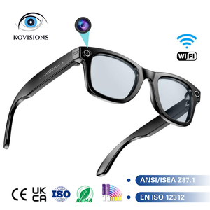 Lunettes Audio Intelligentes avec Caméra pour Enregistrement Vidéo, Connexion WiFi IA, Sécurité, Style Rétro, <span class=keywords><strong>Luxe</strong></span>, Pro, Haut <span class=keywords><strong>de</strong></span> Gamme, Tendance, Lunettes <span class=keywords><strong>de</strong></span> Soleil - Product Image 1