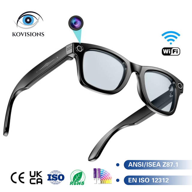 Luxury Smart Audio Camera Glasses AI Bluetooth WiFi Video Recording Safety Fashion Sunglasses