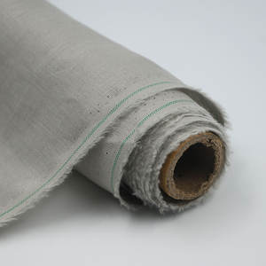 L-6017 chemise pour hommes matériel en vrac pur naturel blanc gris uni teint italien lin tissu - Product Image 1