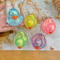 Jouet anti-stress en forme de canard mignon en maltose, à remontée lente, cadeau pour enfants pour la décompression et la purification émotionnelle
