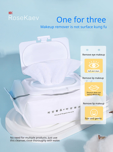 Lingettes démaquillantes double <span class=keywords><strong>action</strong></span> à la fleur de chèvrefeuille OEM ODM, trois utilisations, douces pour la peau, sans peluches, en tissu non tissé - Product Image 2