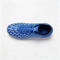 Chaussures de football FG en cuir synthétique, crampons antidérapants pour terrain ferme, entraînement et match sur gazon artificiel