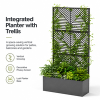 Panneaux découpés au laser en aluminium durable galvanisé et thermolaqué, écran métallique, séparateur floral, mur végétal, clôture de sécurité