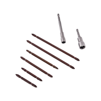Embout de tournevis industriel en acier S2, double extrémité, cruciforme et plat, antidérapant, pour perceuses électriques PH1 PH2 PH3