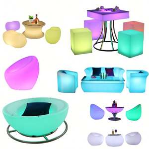 Bon marché boîte de nuit moderne ktv restaurant <span class=keywords><strong>bar</strong></span> led fauteuil lumineux éclairer canapé simple - Product Image 6