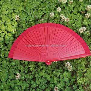 Abanico Plegable de Madera Grande de Color Sólido para Espectáculos de Danza, Decoración Navideña del Hogar y Bodas - Product Image 5