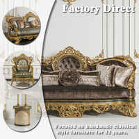 Ensemble de canapés de style turc de luxe, vert paon, table à étages dorée avec chaises pour la décoration intérieure de villas royales et palais