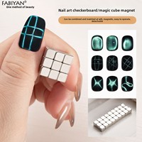Outil de nail art, aimant métallique super puissant effet œil de chat avec 27 aimants cubiques détachables pour vernis gel œil de chat, outils de manucure