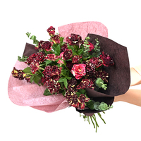 Papier d'emballage fait à la main double couche épaissie plissée pour le bricolage de fleurs doublure de texture de papier d'artisanat personnalisé pour l'emballage de bouquet