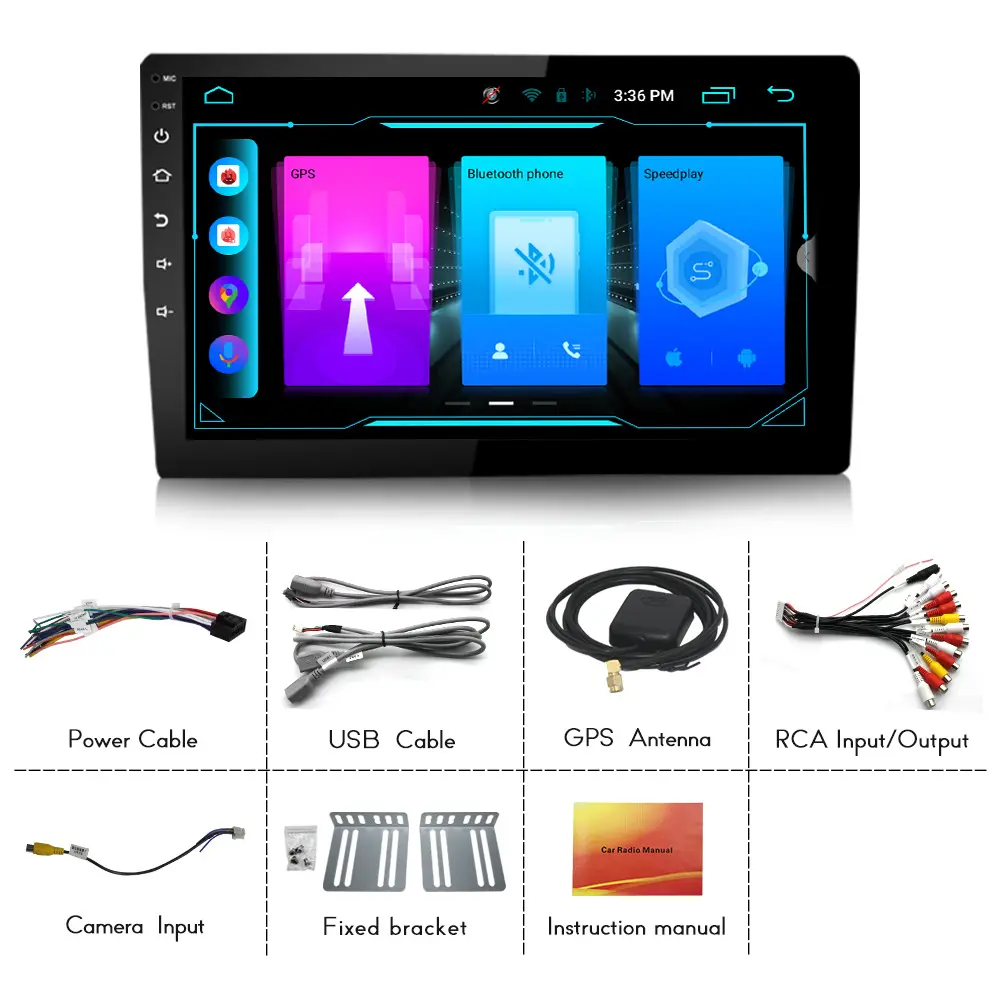 New 9-inch 10.1-inch Android 10.1 8-core universal android large screen car player built-in Carplay +DSP