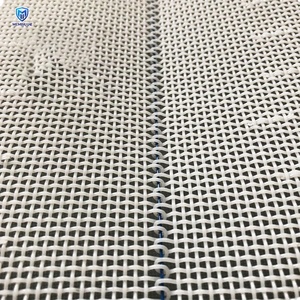 Ceinture de maille de filtre de trou carré d'armure toile de polyester de catégorie comestible pour le convoyeur de cuisson de <span class=keywords><strong>transfert</strong></span> - Product Image 1