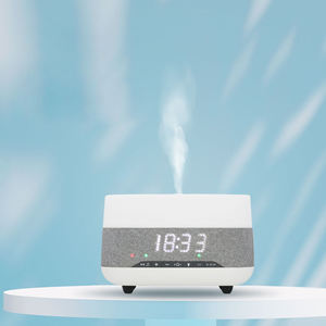 Difusor ultrasónico de aire para el hogar, de 300ml humidificador de aire, difusor de aroma de altavoz Bt de aceite esencial <span class=keywords><strong>con</strong></span> reloj <span class=keywords><strong>despertador</strong></span> de luz Led de 7 colores, nuevo - Product Image 6