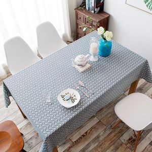 Bắc Âu Loại In Linen Nhìn Vải Polyester Hình Chữ Nhật Nhà Văn Phòng Nhà Hàng Trang Trí Giá Rẻ Bảng Vải - Product Image 4