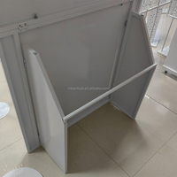 Panel Latar Belakang Lipat Logam Besi Desain Baru NIKA, Warna Putih, untuk Video Booth Pernikahan/Pesta