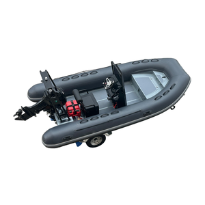 Bateau <span class=keywords><strong>semi</strong></span>-<span class=keywords><strong>rigide</strong></span> en aluminium de 420 cm, bateau pneumatique en PVC de 4,2 m, bateau de pêche avec <span class=keywords><strong>coque</strong></span> conique - Product Image 3