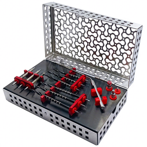 Kit Quirúrgico Zigomático Dental de Alta Calidad, 14 Piezas, Brocas de Implante con Recubrimiento de Titanio, Acero Inoxidable Alemán, Reutilizables, Autoclavables, CE - Product Image 1