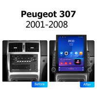 Écran Tesla vertical de 9,7 pouces, autoradio Android pour Peugeot 307 2001-2008, navigation GPS, lecteur multimédia Car-play, unité principale