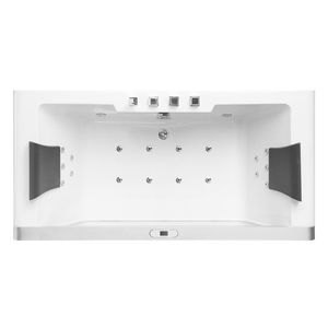 Baignoire d'angle en verre SPA avec massage à remous et bulles, 1,8 m, design moderne pour salle de bain principale, villa de villégiature - Product Image 4