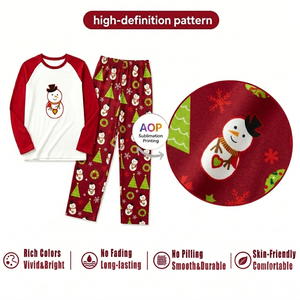 Conjunto <span class=keywords><strong>de</strong></span> <span class=keywords><strong>Pijamas</strong></span> Personalizados <span class=keywords><strong>para</strong></span> <span class=keywords><strong>Familia</strong></span> y Perro con Diseño Navideño, <span class=keywords><strong>Pijamas</strong></span> con Foto <span class=keywords><strong>de</strong></span> Muñeco <span class=keywords><strong>de</strong></span> Nieve, Ropa <span class=keywords><strong>de</strong></span> Dormir <span class=keywords><strong>para</strong></span> las Fiestas, Dropship MOQ 1 - Product Image 2