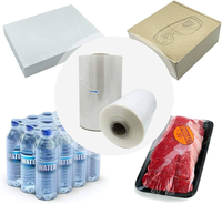 Film rétractable transparent plié en deux en POF, PETG, PET, PVC, LDPE, en rouleau, feuilles de plastique thermorétractables en vrac
