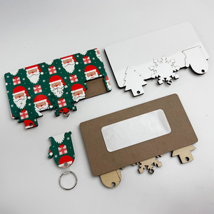 Gifts Birthday Party Decoration Trendy Children's Day Gifts Luggage Label Niche Sublimation <strong>Blanks</strong> Mdf Keychain - Product Image 6