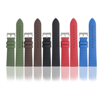 Bracelet de montre de luxe en caoutchouc FKM Tropical 20mm 22mm 24mm Bracelets de montre en caoutchouc fluoré Bracelets de montre de plongée