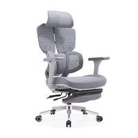 Chaise de bureau ergonomique pivotante Silla Gamer avec repose-pieds, design Chameleon Back, inclinable, confort optimal