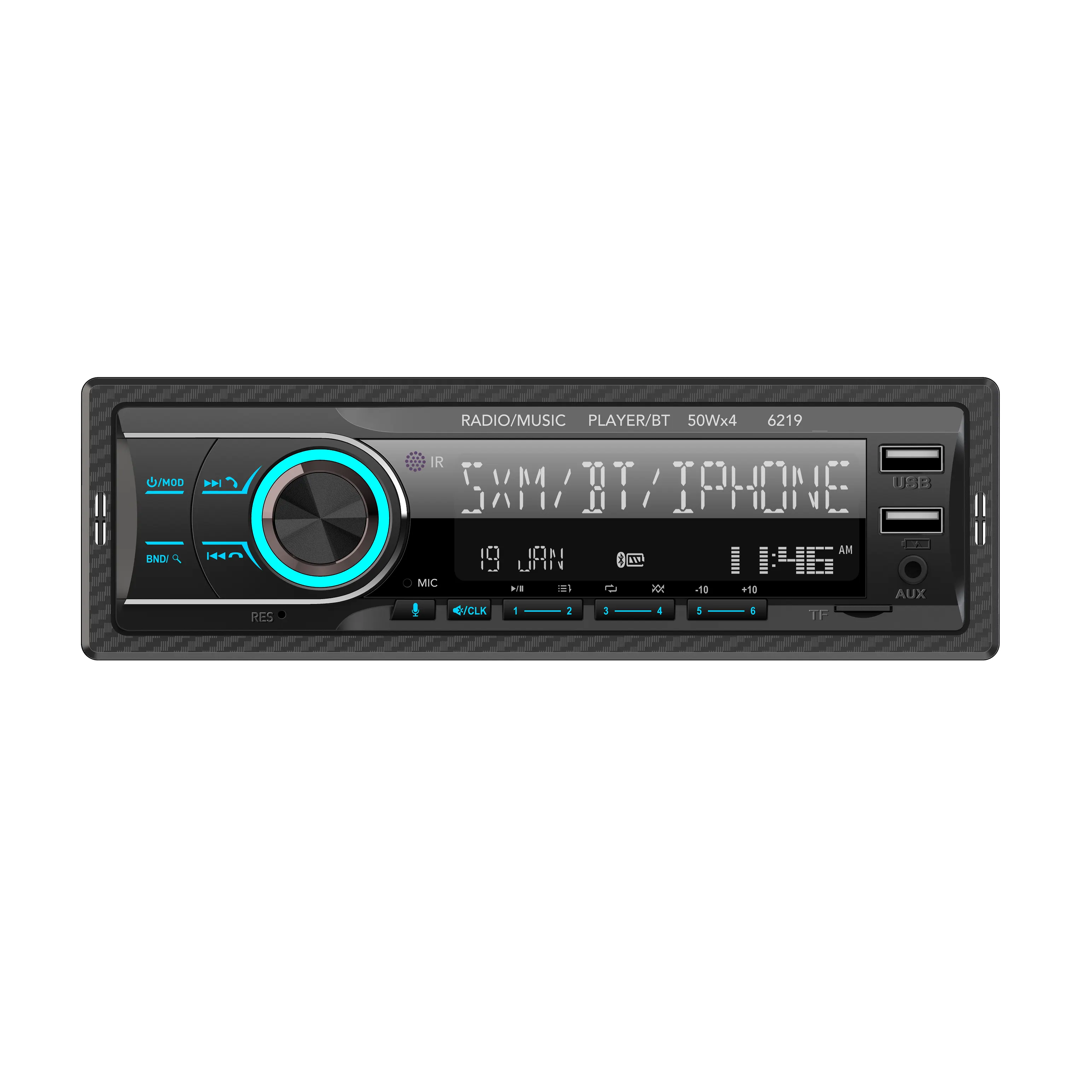 Penerima Radio FM 1 Din Stereo mobil, pemutar MP3 Audio Unit kepala otomatis untuk mobil